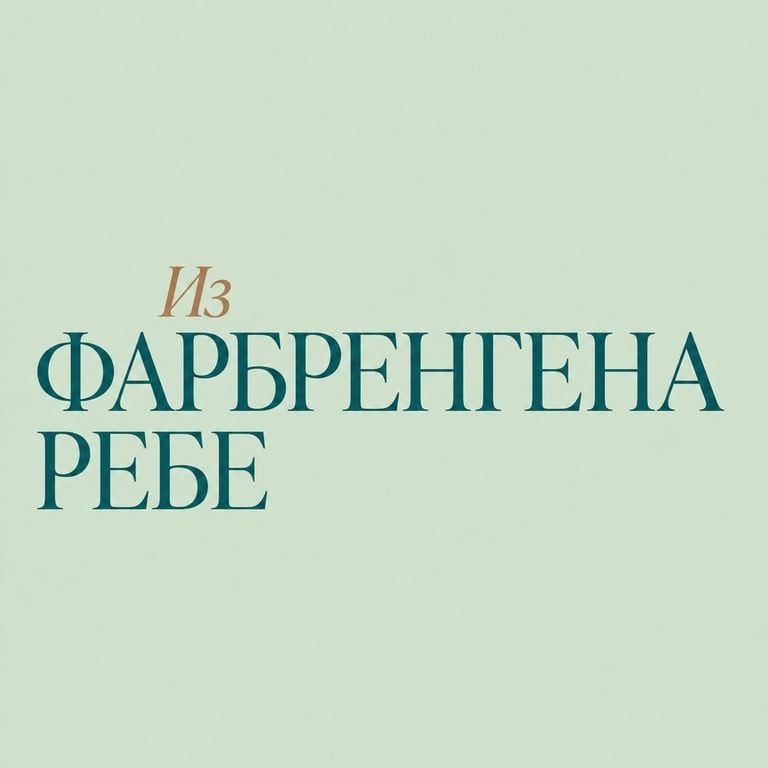 Из ФАРБРЕНГЕНА РЕБЕ